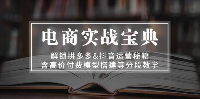 电商实战宝典 解锁拼多多&amp;抖音运营秘籍 含高价付费模型搭建等分段教学